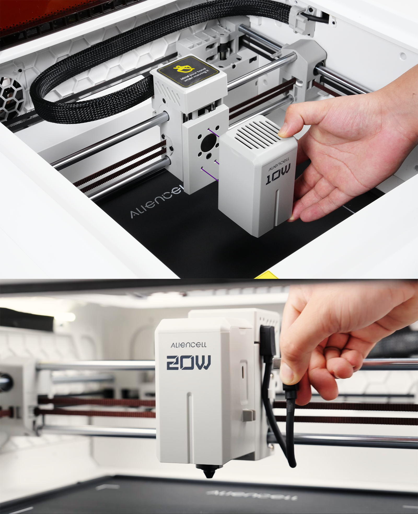 Figure 2: Installing the laser module